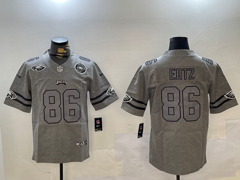 Men Philadelphia Eagles #86 Ertz Grey Throwback 2024 Nike Limited NFL Jersey style 8->philadelphia eagles->NFL Jersey